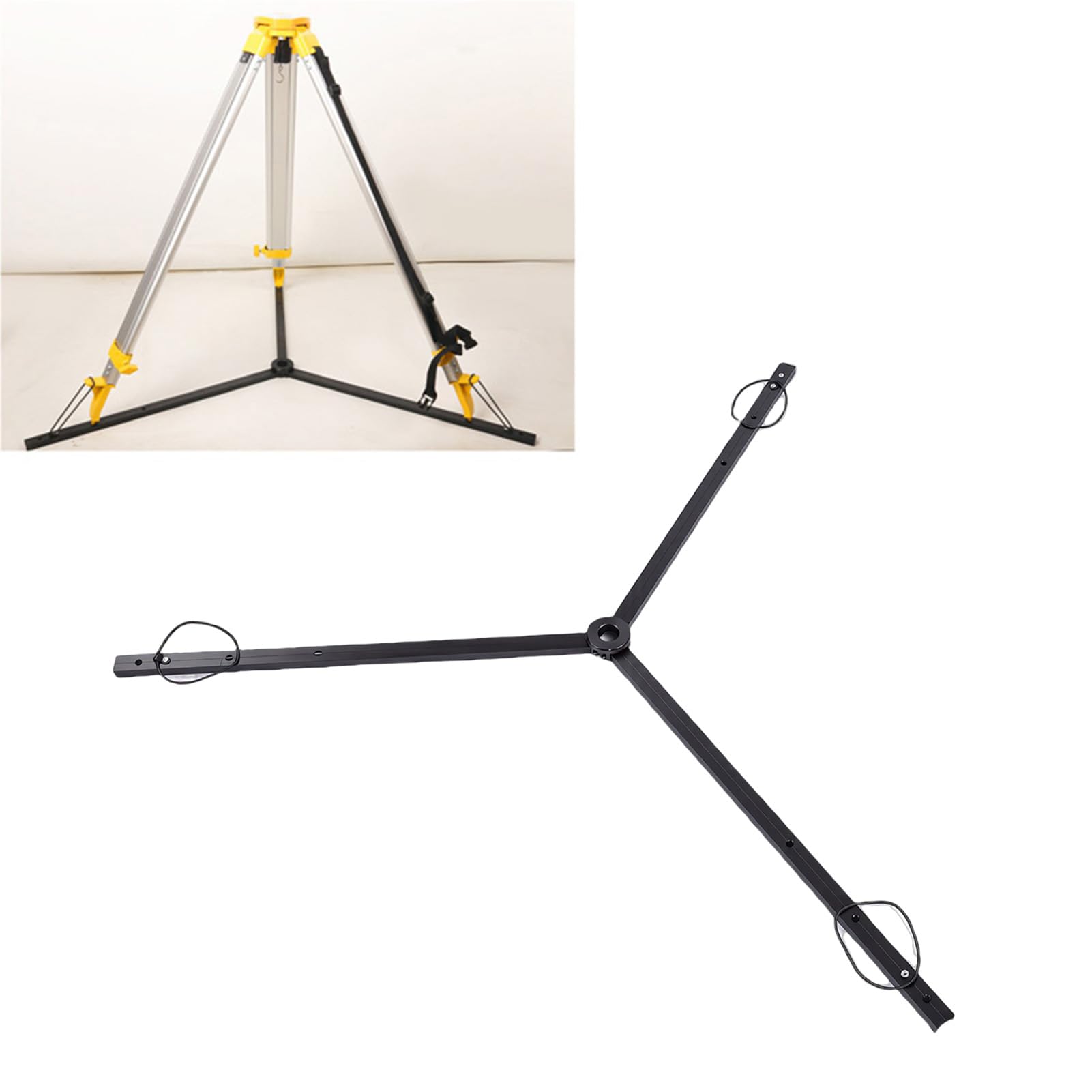 VBESTLIFE Estabilizador de Trípode Nivelador, Estabilizador Triangular Plegable de Aluminio con Patas Reforzadas con Bucle en O para Kit de Nivelación