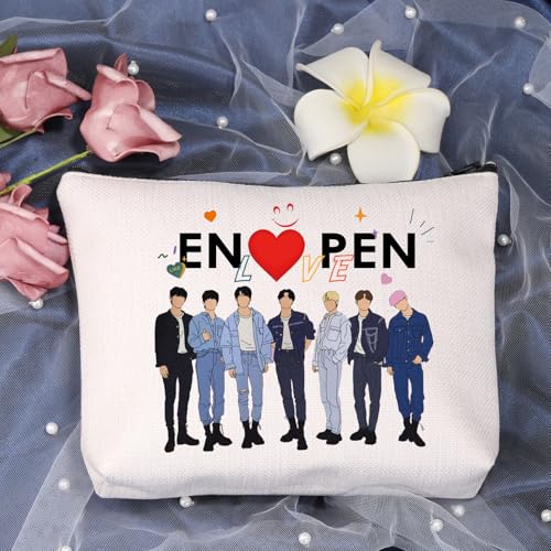 K-POP Music Travel Makeup Bag Kpop Song Lover Reusable Zipper Bag South Korea Star Team Fans Gift (Elove)4
