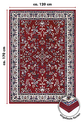 andiamo klassischer Orient Teppich Webteppich mit orientalischen Mustern und Ornamenten Rot 120 x 170 cm – Bild 3