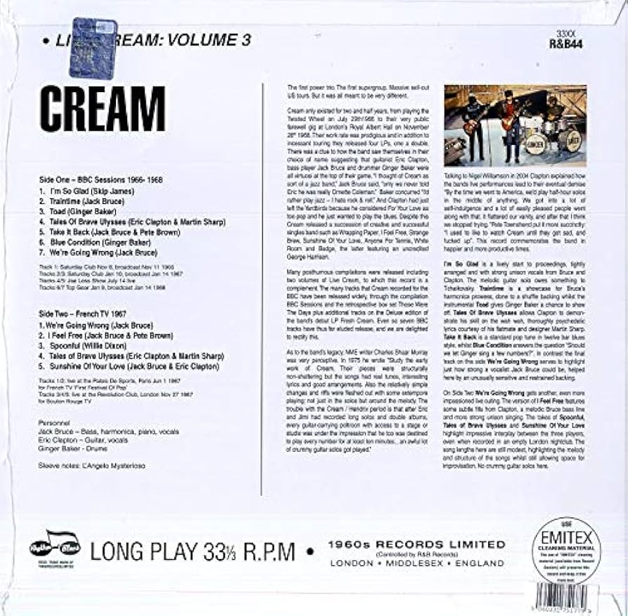 Amazon.co.jp: Live Cream (Volume 3): ミュージック