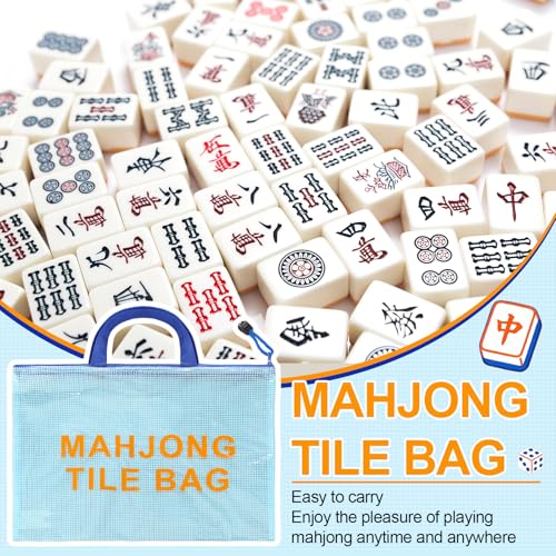 Bolsa para fichas Mahjong con cierre y asas reforzadas miniatura 4
