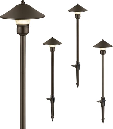 Miniatura 1 de EDISHINE Luces de paisaje de bajo voltaje de 3 W, 12 V, 150 lúmenes, 3000 K, impermeables, iluminación LED de paisaje al aire libre para gradado,