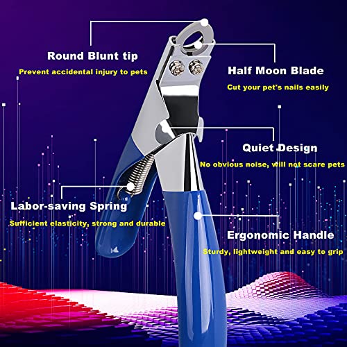 Dog-Cat-Nail-Clippers-Professional-Pet-Claw-Trimmer-Free-Nail-File-Stainless-Steel-Razor-Sharp-Blade-Dog-Toes-Cutter-Grooming-Tools-for-Small-Medium-Large-Animal-Pets-Blue