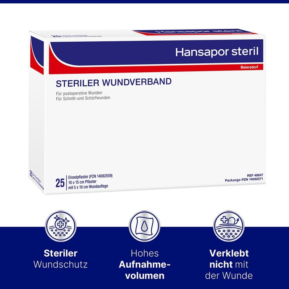 HANSAPOR steril Wundverband 10x15 cm 25 St