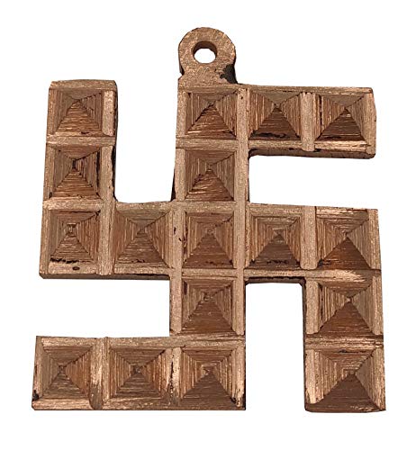 Image of Plus Value Copper Swastik Pyramid for Vaastu Dosh Nivaran, Entrance Protection, Home & Office Main Door, Wrong Location of Kitchen, Positive Energy, Auspicious Decoration for Gifting -1.5Inch