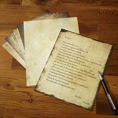 Vintage Paper, 60-Sheets Antique Paper, Letter Size, 8.5 X 11 Inches, 6 Double Sided Designs, Decorative Parchment Paper For Writing, Printing, Arts And Crafts #TOP1