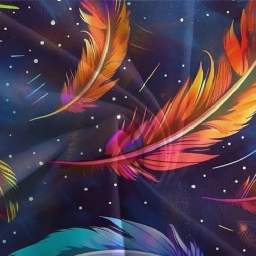 Parure de lit microfibre haut de gamme motif plumes 3D - 7