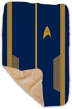 Star Trek Discovery Command Uniform Sherpa Blanket - Officially Licensed 37" x 57"