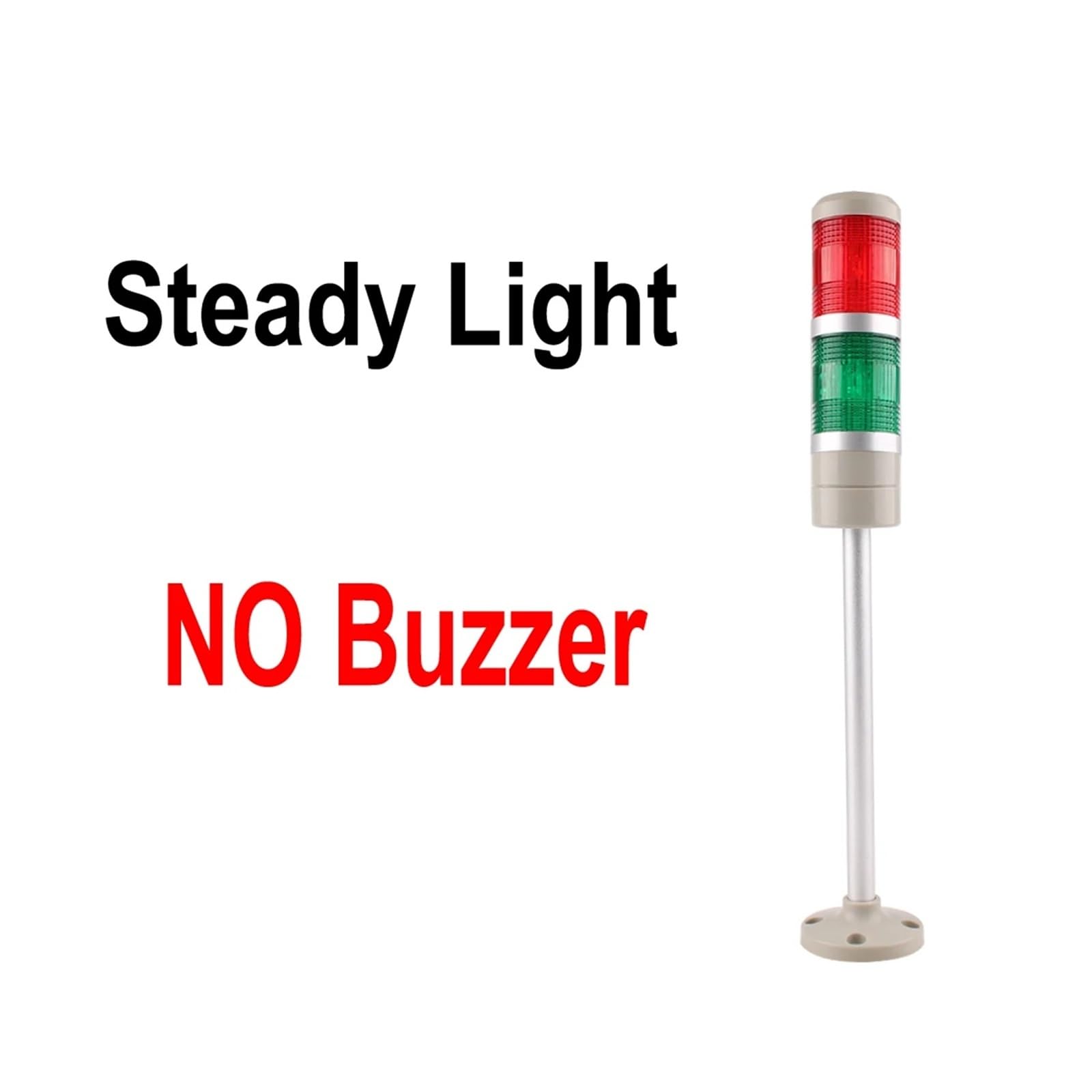 Sygnał DC 12 V/24 V przemysłowa wielowarstwowa wieża ostrzegawcza lampa alarmowa maszyna ostrzegawcza 110 V/220 V stały brzęczyk błyskowy (2 warstwy stałe, DC 12 V - żarówka wolframowa)