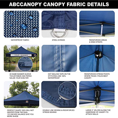 Image of ABCCANOPY Pop up Canopy Tent with Elegant Church Window 10X20,Navy Blue