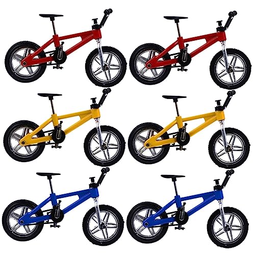 FAVOMOTO 2sets Tiny Bike Toy Mini Finger Bicycles Lightweight Easy to Carry 3pcs*2