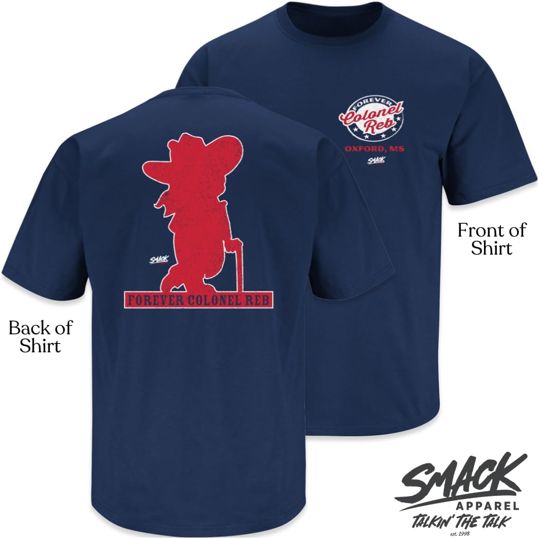Ole Miss Football Fans. Forever Colonel Reb T Shirt (Sm-5X) or Sticker - Image 2