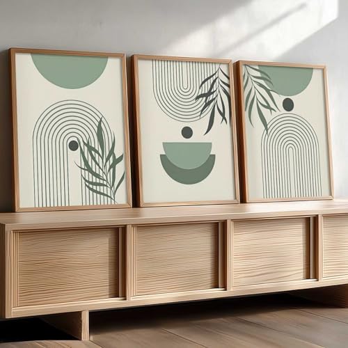 Image of kotart Boho Painting Wall Art Home Decoration Paintings With Frame For Living Room Bed Room Hotel Wall Decor Digital Reprint Set of 3 (10X13 inch)