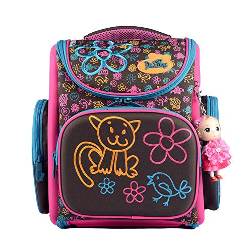 Delune - Mochila infantil Marr?n Brown&rose Red
