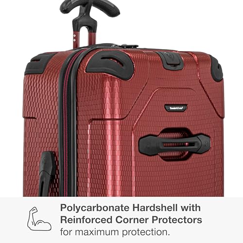 Image of Traveler's Choice Maxporter II Polycarbonate Hardside Trunk with Spinner Wheels, Red, 28-Inch Medium Trunk