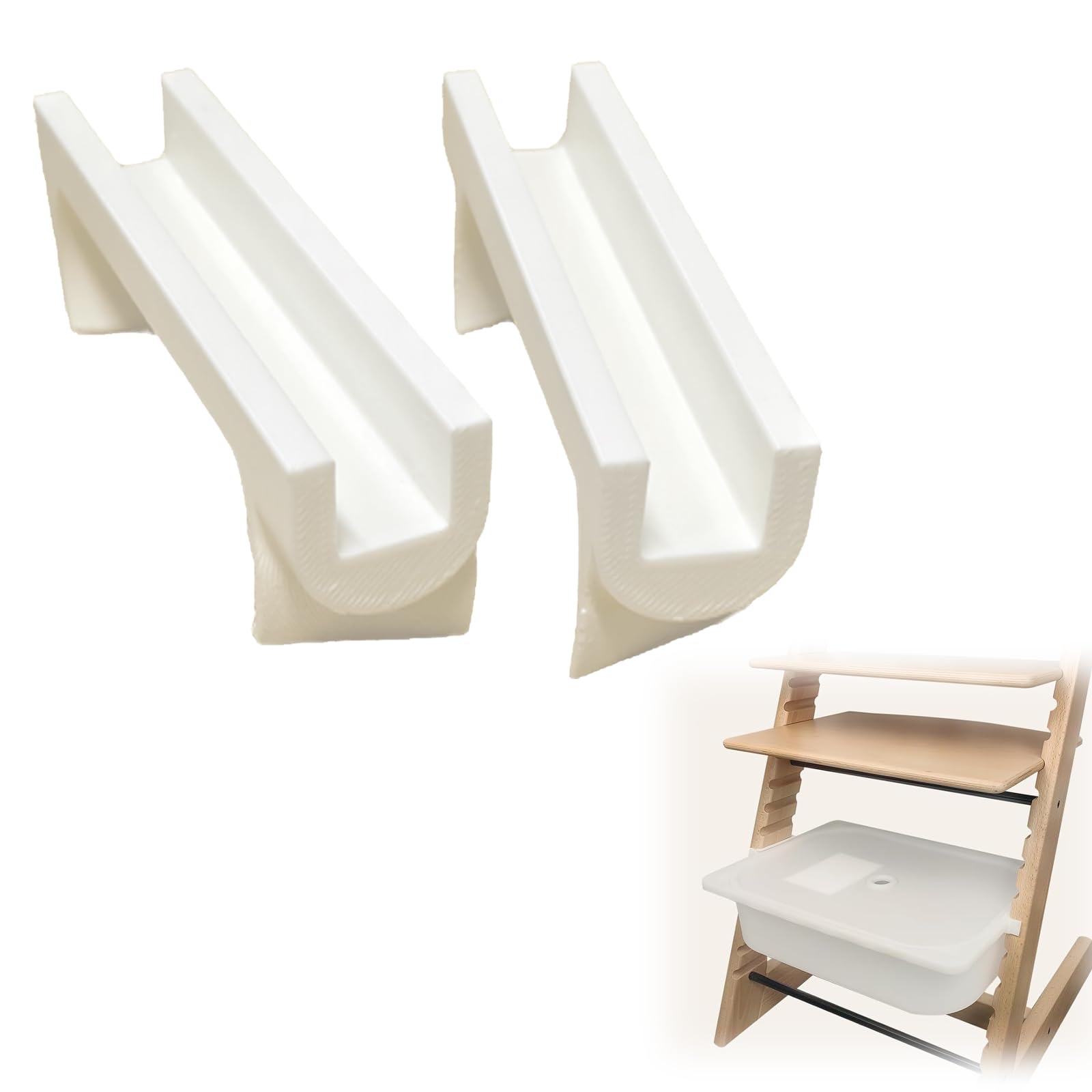 Adattatore Adatto per Stokke Tripptrapp compatibile con Ikea Trofast Scatola di Plastica, Accessori per Seggioloni, Soluzione Organizer Salvaspazio (Usare senza coperchio)