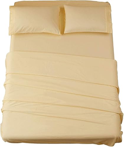 SONORO KATE - Juego de sábanas de microfibra súper suave de 1800 hilos, lujosas sábanas egipcias de 18 de profundidad, para colchón alto,