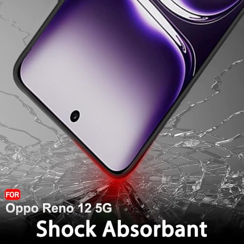 Image of TheGiftKart Sleek Back Cover Case for Oppo Reno 12 5G | Slim Fit Protective Design | Ultra Matte Finish | Camera Protection Bump | Soft Silicon Back Cover Case for Oppo Reno 12 5G (Silicone, Black)