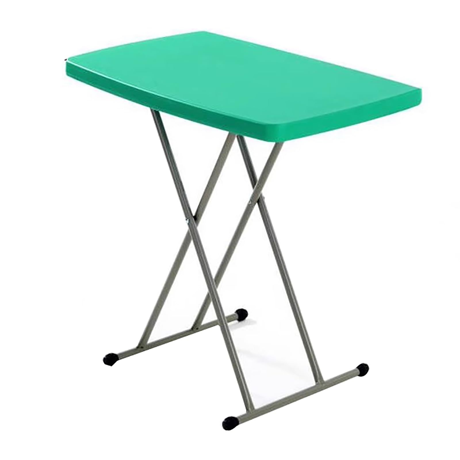 Tavolo pieghevole in plastica regolabile in altezza, vassoio portatile TV e scrivania quadrata da picnic con robusto telaio a X, tavolo pieghevole salvaspazio per feste, campeggio, cucina camper
