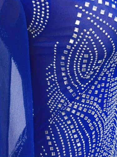 Image of PORRCEY Women's Sexy Elegant Rhinestone Mesh Party Club Night Mini Dress