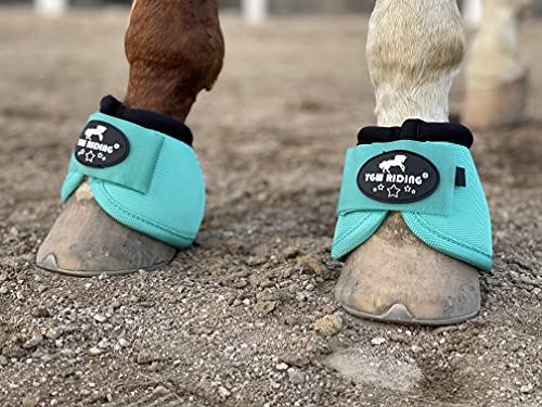 Image of 2520D Horse Bell Boots No-Turn Horse Bell Boots, Equine Ballistic Hoof Overreach Bell Boot, Pair