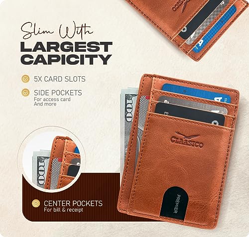 Claasico Front Pocket Small Mens Wallet RFID Blocking Genuine Leather Credit Card Holder2