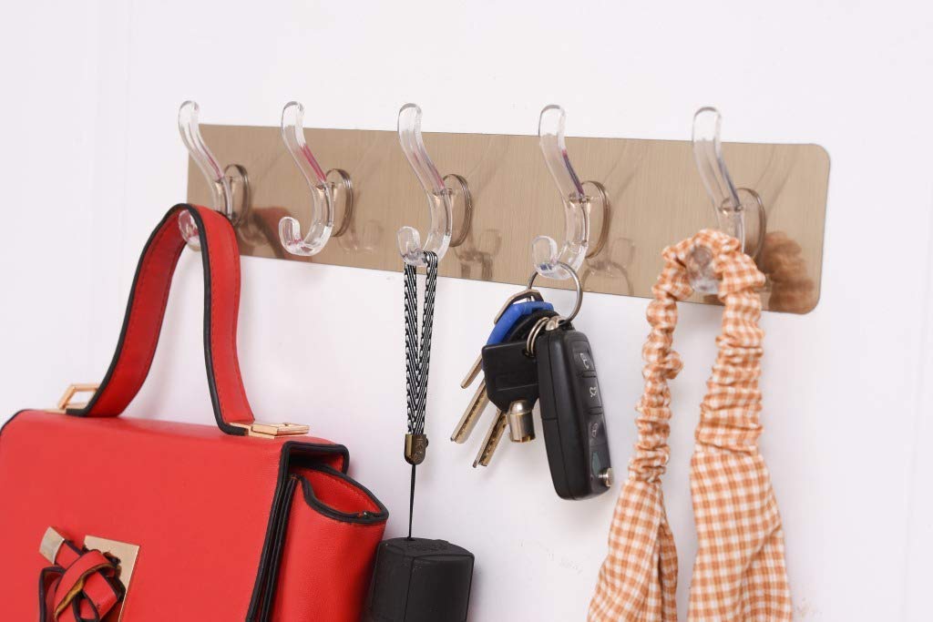Gopendra Plastic Hooks Strip 5 Hook Adhesive Sticker Towel Hanger (Silver) (B08XXYLXDT) Amazon Price History, Amazon Price Tracker