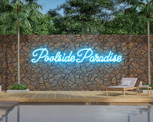 Custom Outdoor Neon Sign Waterproof IP67, Large Personalized Outdoor LED Sign, Waterproof Neon Sign, Customizable Outdoor Light Up Sign, for Backyard, Patio, Garden, Wedding, Bar, Party, Pool, Business Shop Logo