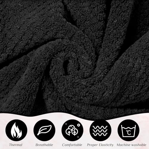 Image of Tigeen 4 Pcs Spa Wrap Towel Wrap for Women Spa Robe with Adjustable Closure Elastic Top Lightweight Wraps for Bath Shower (Black,M)