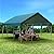 Heavy Duty 10'x20' Carport Canopy - Portable Garage with Waterproof & UV Protection - Durable Outdoor Storage Shed for Cars, Dark Green