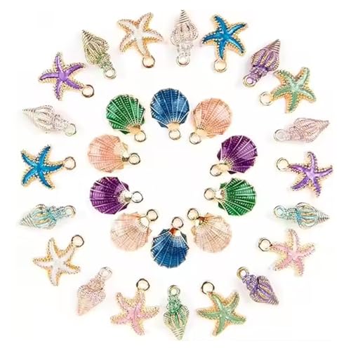 WUSJCOF Shell Charms DIY Jewelry Making