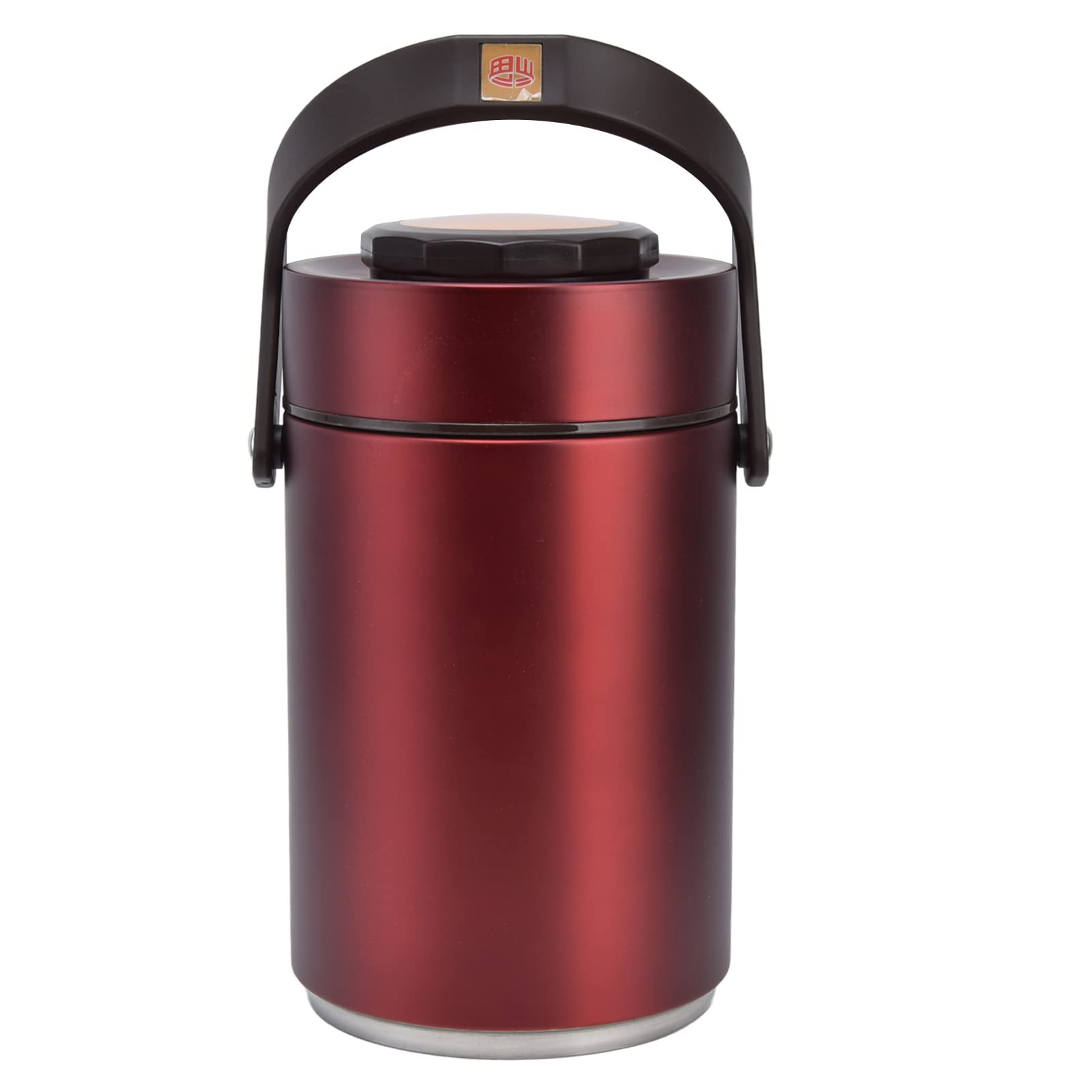 BuyWeek Contenitore Termico per Alimenti, 2300 ml Contenitore per il Pranzo in Acciaio Inossidabile 3 Strati Lunch Box per Viaggi di Lavoro (Rosso)