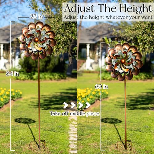Wind-Spinner-Outdoor-Garden-Decor-Wind-Spinners-for-Yard-and-Garden-84-inch-Copper-Wind-Sculptures-Spinners-for-Yard-Decorations-Larger-Spinners