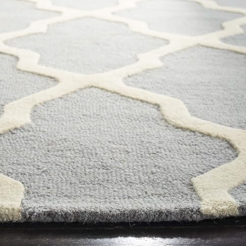Image of Hand Tufted Wool Carpets Anti Shedding Rug Modern Carpets for Living Room Size 8x11 Feet