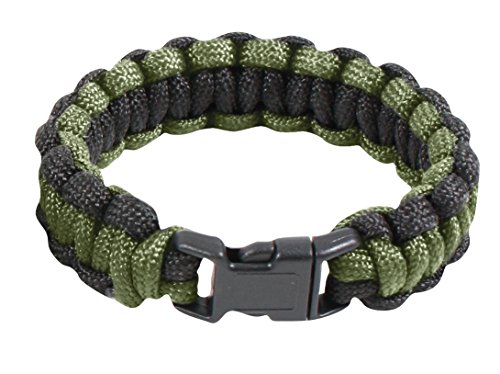 Rothco Two-Tone Paracord Bracelet - Olive Drab/Black