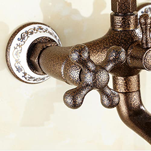 Robinets de douche vintage eau chaude froide avec kit baignoire