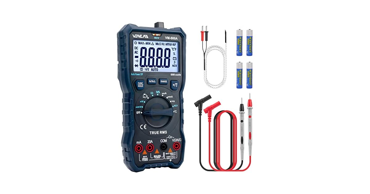 Venlab Digital Multimeter TRMS 6000 Counts Volt Amp Meter Tester only