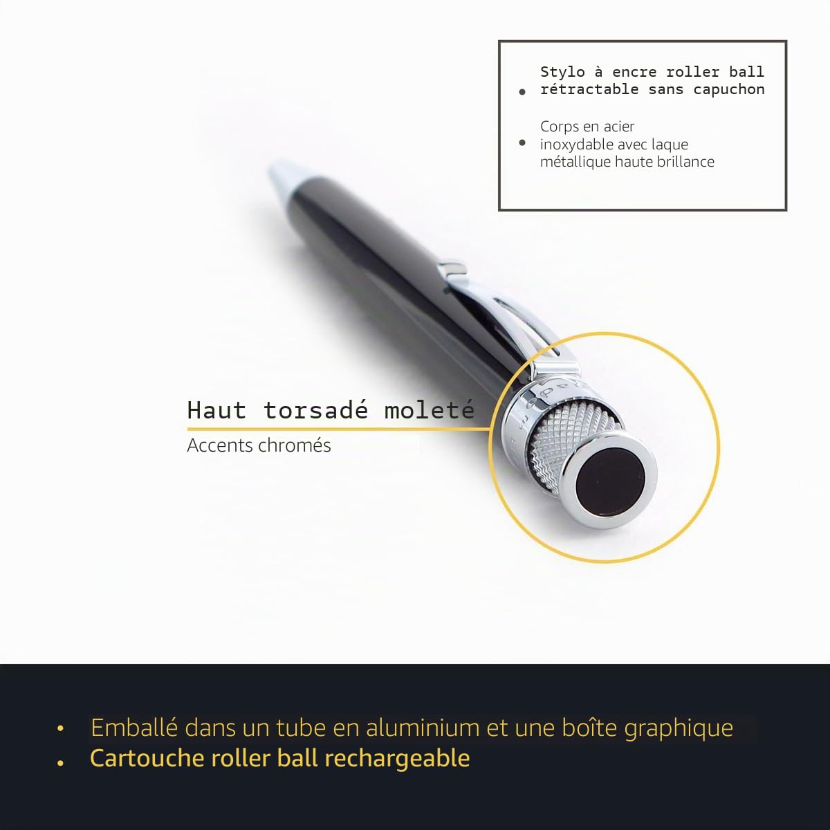 Retro 1951 Tornado Rollerball Pen - Black (VRR-1301)