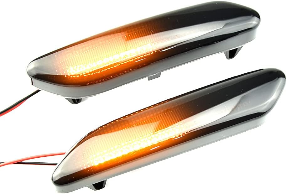 1 pair Front Fender Marker Lights Dynamic LED Side Markers Compatible with B-MW Mini Cooper R60 Countryman R61 Paceman Sequential Blinker Lamp