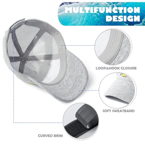 Toddler Baseball Hat with Mesh Adjustable Dinosaur Printed Trucker Hat Outdoor Beach Summer Infant Sun Cap for Kid Boy3