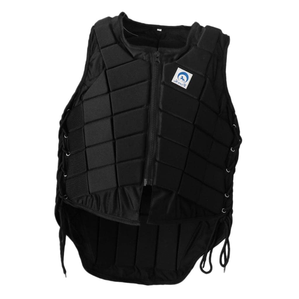 Chaleco Ecuestre de Protector Corporal para Equitación con Acolchado EVA Transpirable y Cremallera Ajuste Lateral Adecuado para