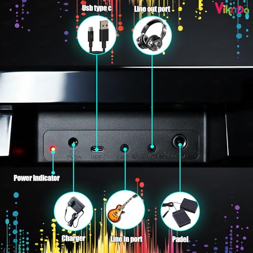 Image of VikriDA Kids Hand Drum Puzzle Game with LED Lights - Portable Electronic Desktop Drum Toy with Sound & Light Effects