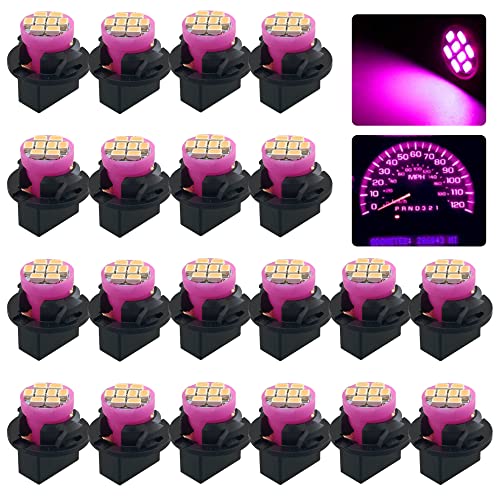 D-Lumina 10 Lampadine Led T5 12V W1.2W, Colore Giallo Arancione,Con 1 Smd 5050,Per Luci Cruscotto e Abitacolo Auto e Moto