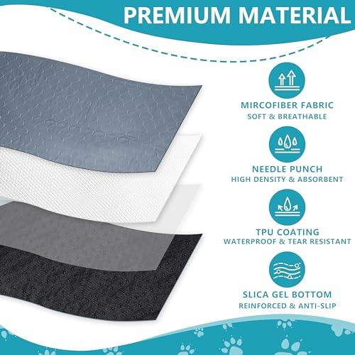 Image of Bunlitent Washable Guinea Pig Cage Liner, 24 x 47 (3 Pack), Waterproof Reusable & Anti Slip Guinea Pig Bedding Fast and Super Absorbent Pee Pad for Small Animals, for Midwest Cage Area
