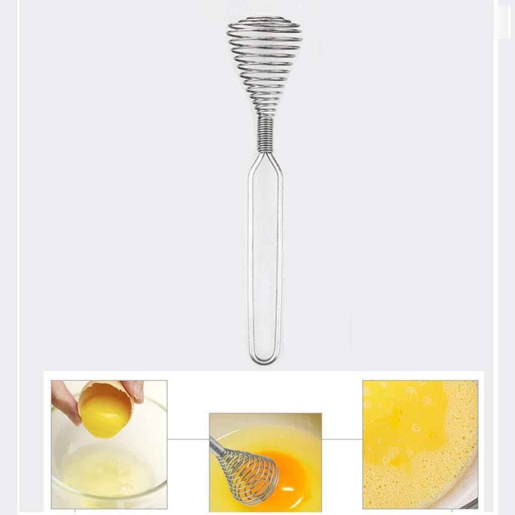 Schneebesen Rührbesen Küchen-Push-Spirale, Manuelles Schneebesen-Werkzeug, Tragbarer Mixer for Milchgetränke, Kaffee, Milchshake, Aufschäumer, Kochen, Backen Zu Hause Handschneebesen
