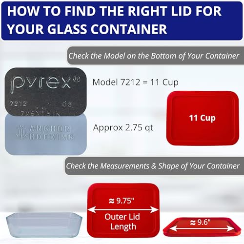 Couvercle de rechange Klareware compatible Pyrex 7210-PC 7211-PC 7212-PC plastique bleu - 7