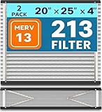 2 pack 213 Replacement Filter Compatible with AprilAire Whole House Air Purifiers Replacement Filter for 1210, 1620, 2120, 2200, 2210, 2216, 3210, 4200, MERV 13 Furnace Air Filter, 20x25x4 Inches