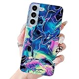 Jmltech for Samsung Galaxy S22 Case Silicone Slim Thin Protective Flower Leopard Animal Print for Women Girls Cute Phone Case for Samsung Galaxy S2 (Blue)