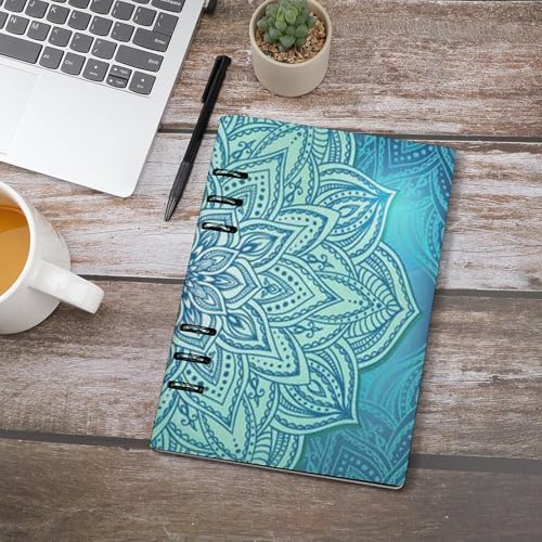 Carnet A5 bohémien bleu pour vos notes de bureau et personnelles - 4