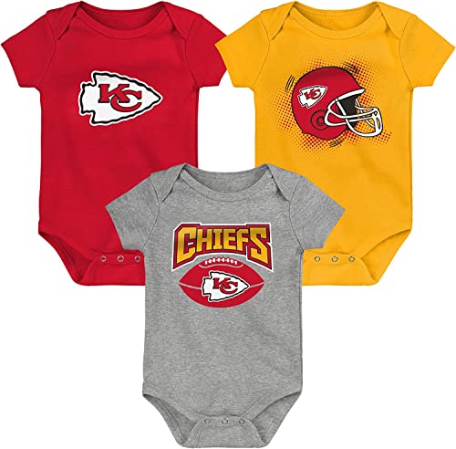 Image of Outerstuff NFL Newborn Infants Game On 3 Piece Primary Logo Creeper Bodysuit Romper Set